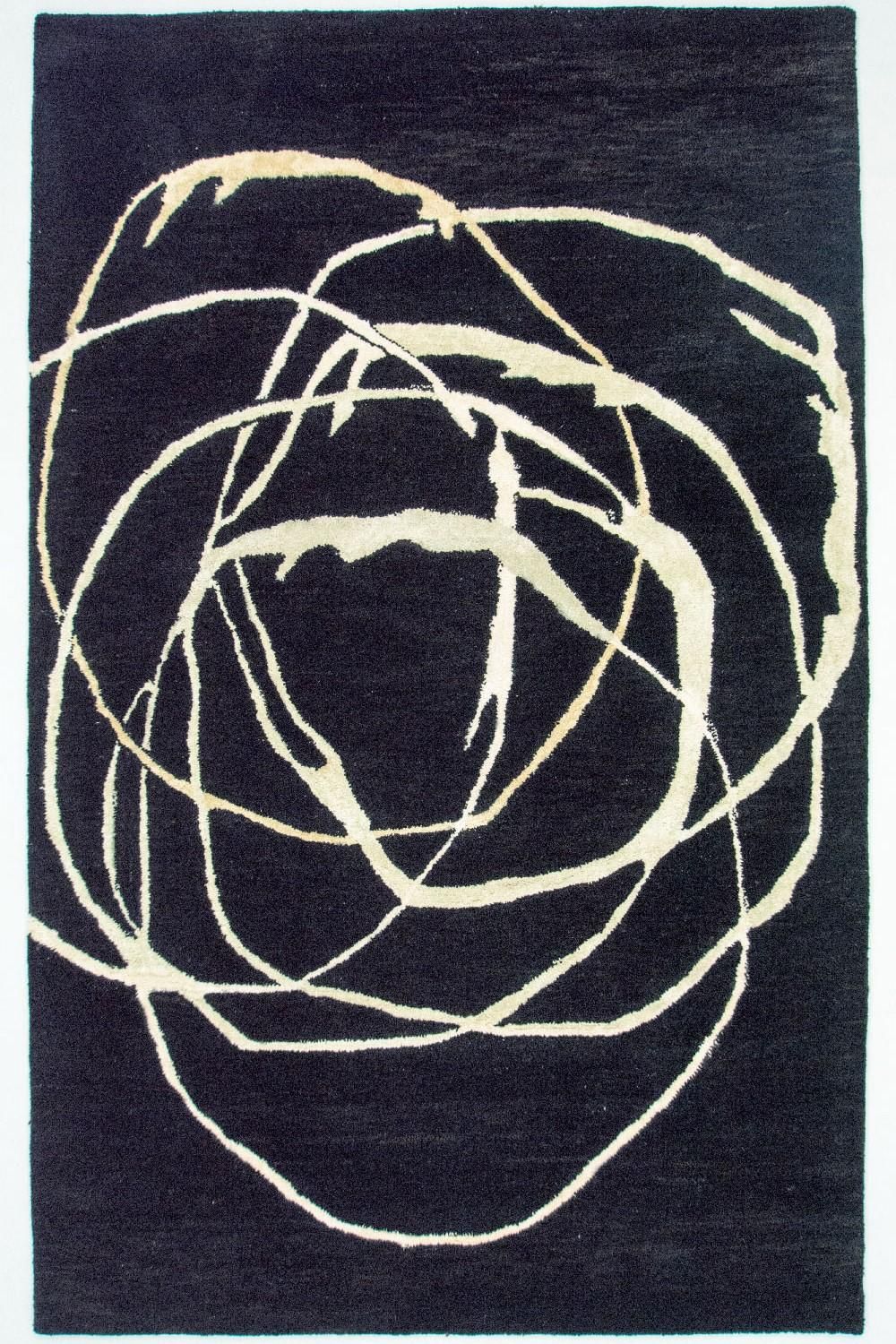 Designerski dywan - 245 x 153 cm - niebieski