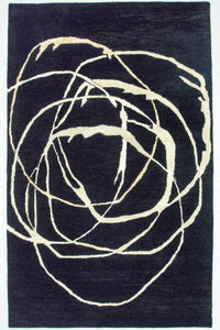 Designerski dywan - 245 x 153 cm - niebieski