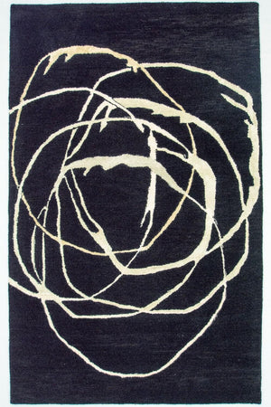 Designerski dywan - 245 x 153 cm - niebieski