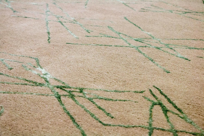 Designerski dywan - 198 x 136 cm - beżowy