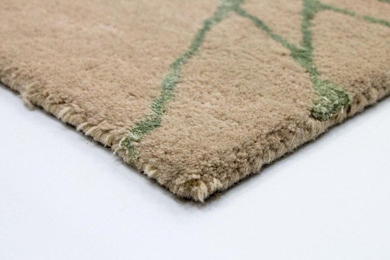 Designerski dywan - 198 x 136 cm - beżowy