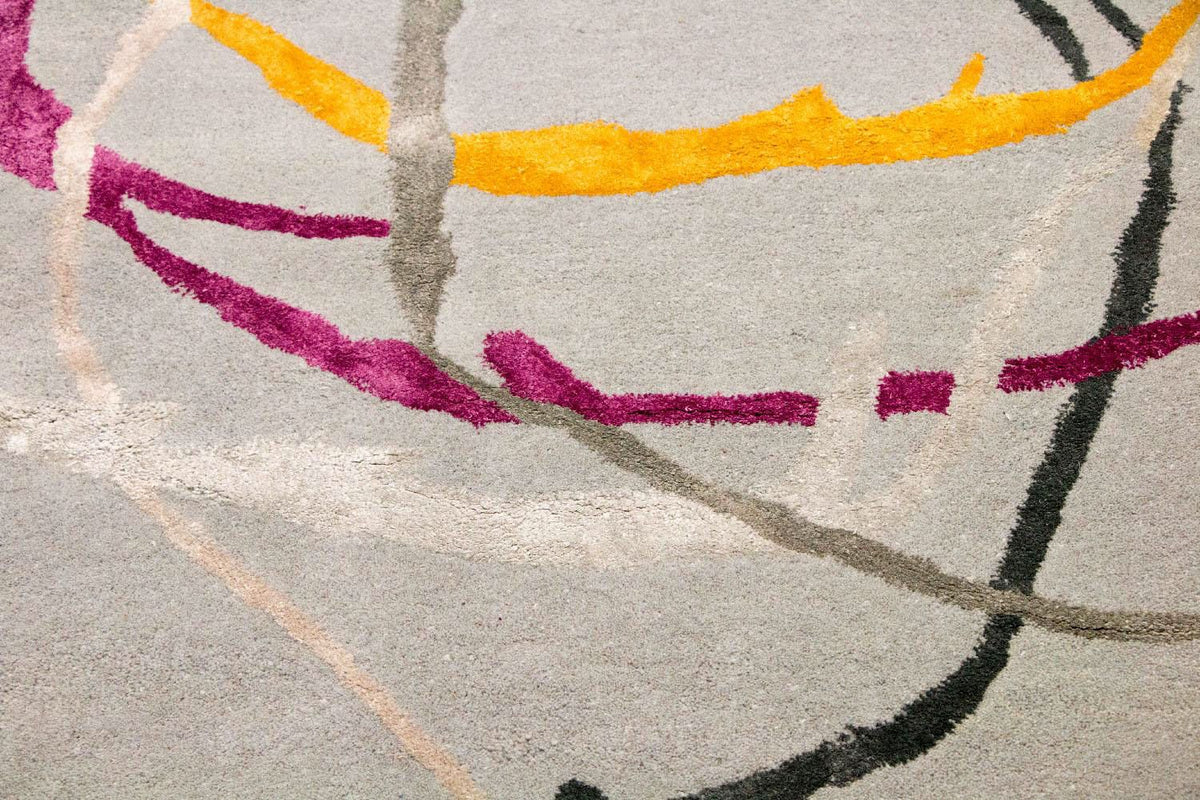 Designerski dywan - 243 x 153 cm - srebrny