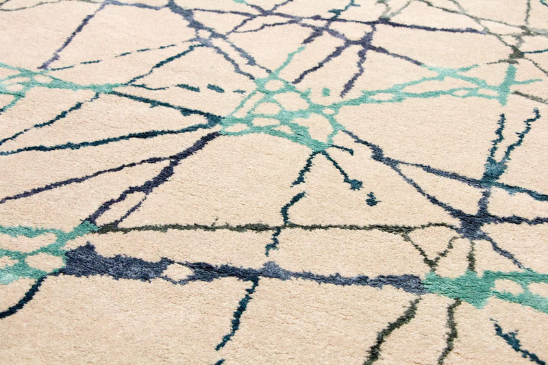 Designerski dywan - 197 x 136 cm - beżowy