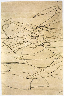 Designerski dywan - 239 x 152 cm - beżowy