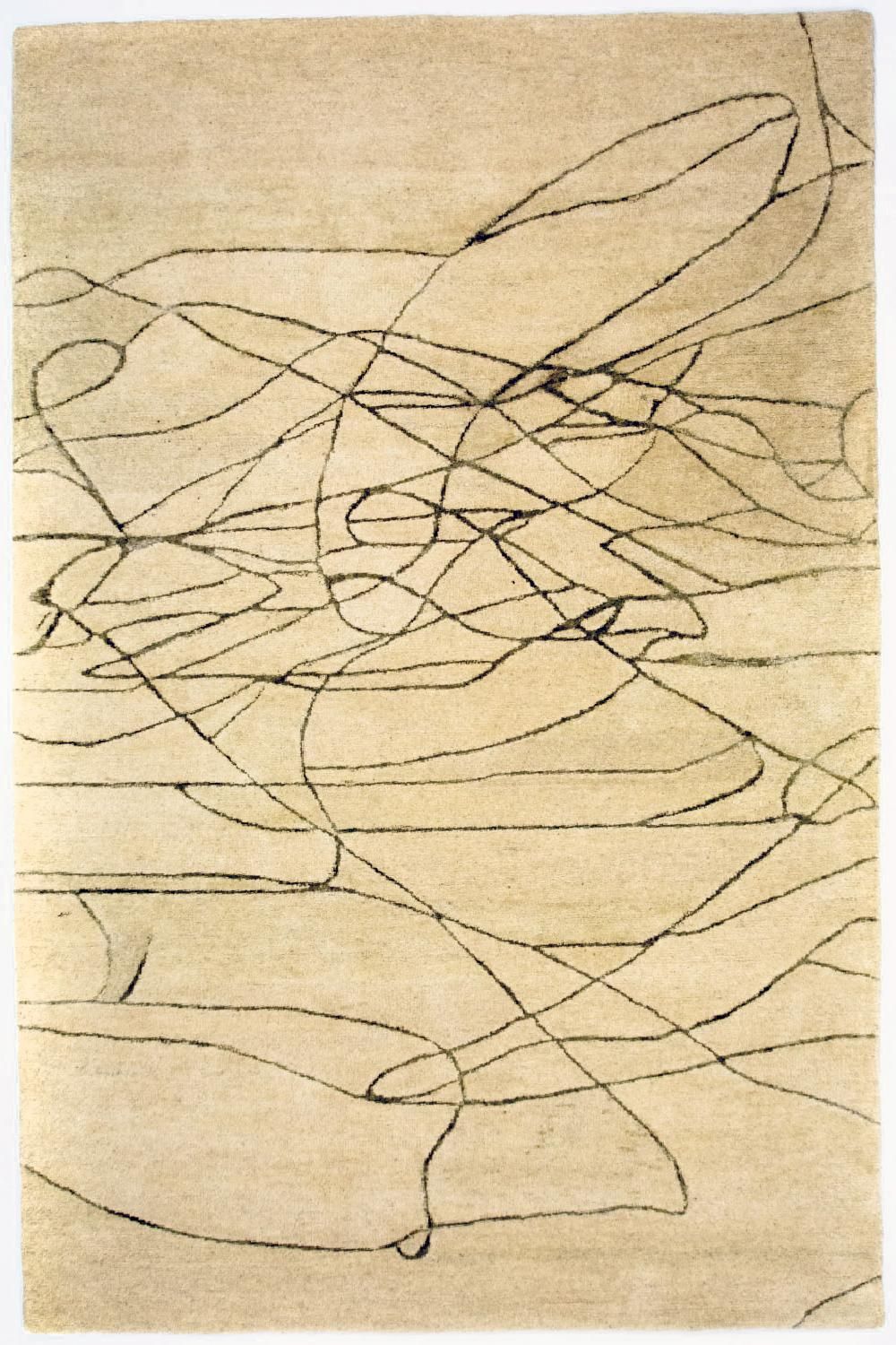 Designerski dywan - 239 x 152 cm - beżowy