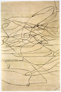 Designerski dywan - 239 x 152 cm - beżowy