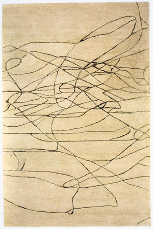 Designerski dywan - 239 x 152 cm - beżowy