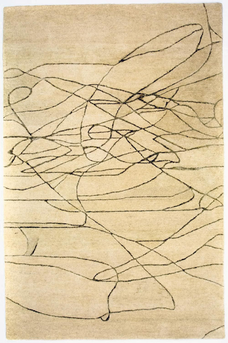 Designerski dywan - 239 x 152 cm - beżowy