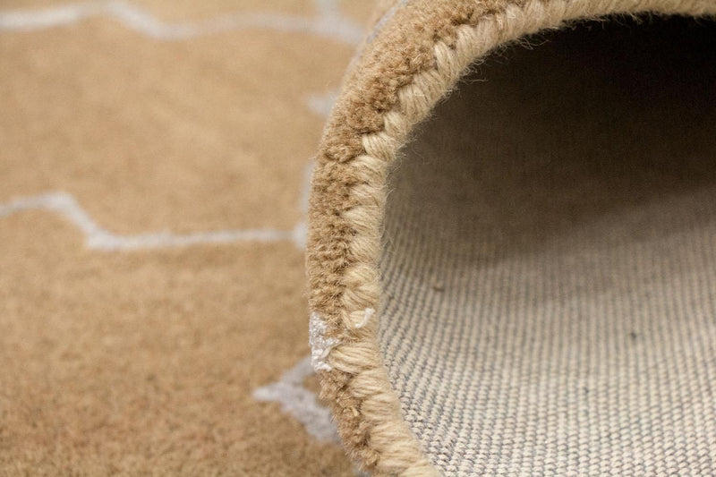 Dywan wełniany - 243 x 156 cm - beżowy