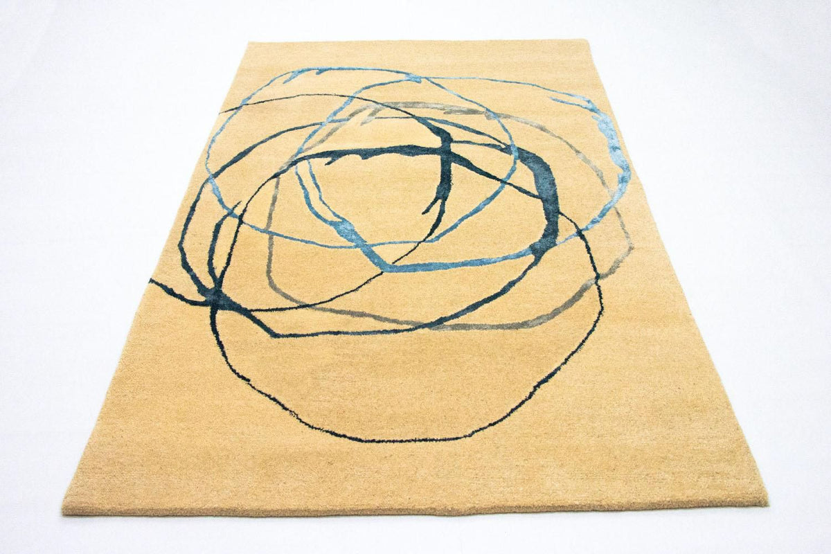 Designerski dywan - 241 x 154 cm - beżowy