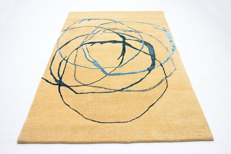 Designerski dywan - 241 x 154 cm - beżowy