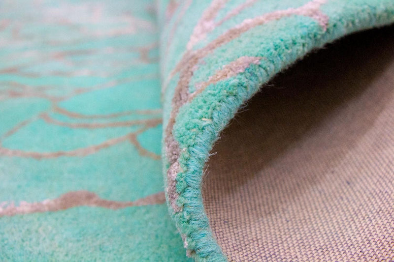 Designerski dywan - 244 x 153 cm - turkusowy