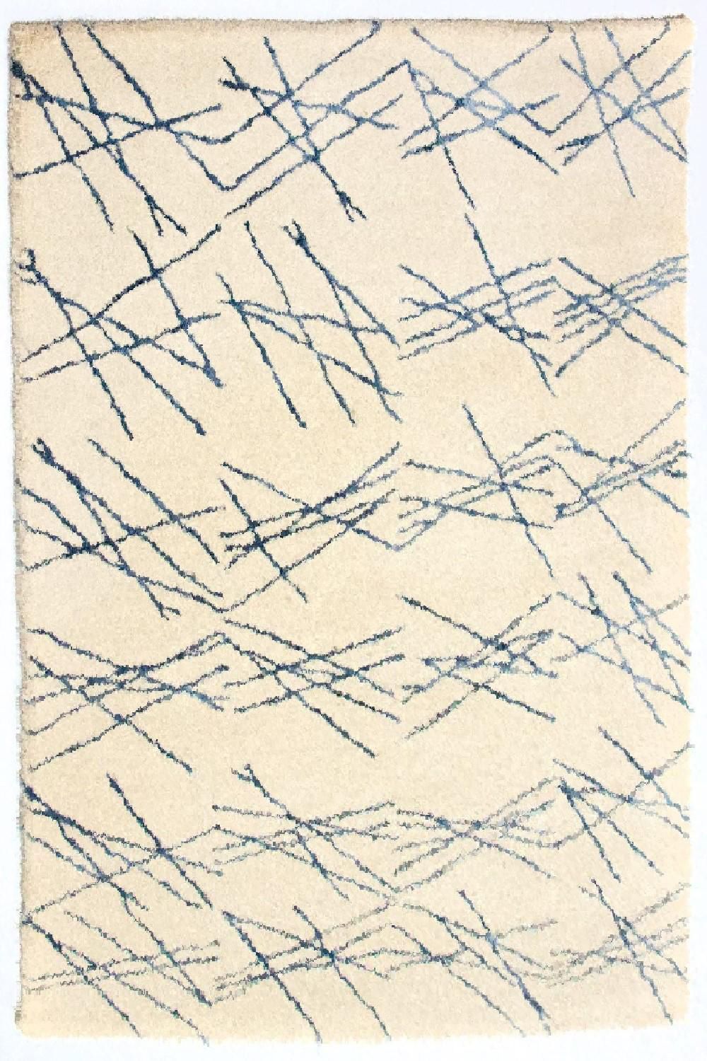 Designerski dywan - 197 x 138 cm - beżowy