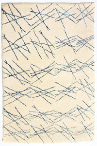 Designerski dywan - 197 x 138 cm - beżowy