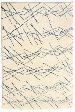 Designerski dywan - 197 x 138 cm - beżowy