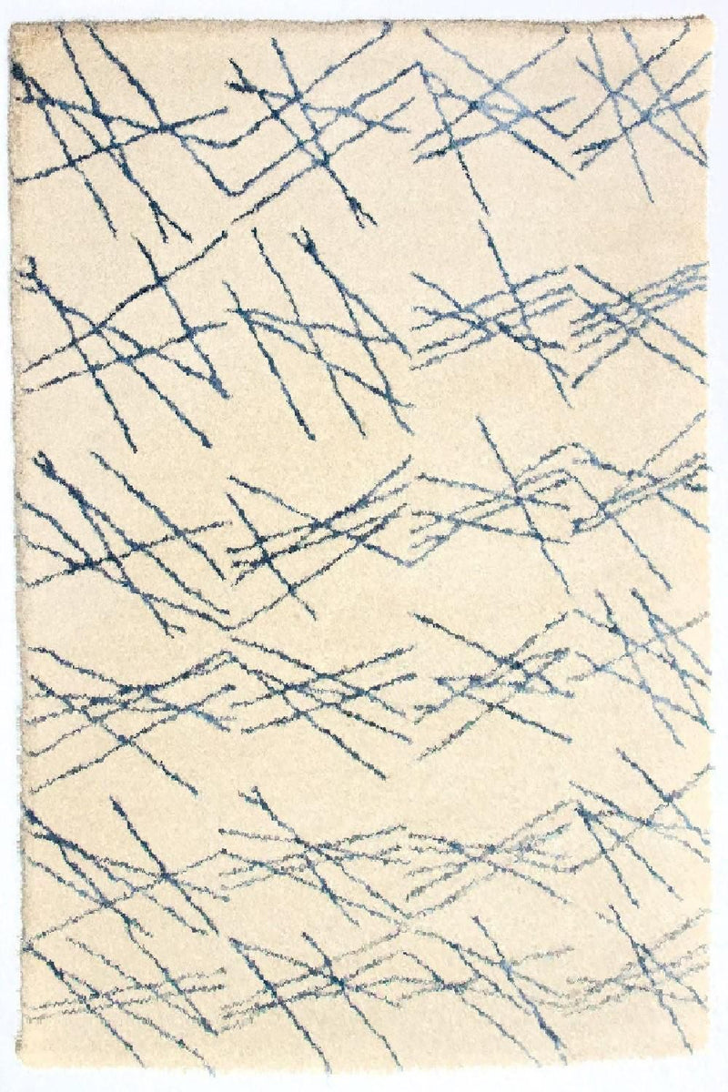 Designerski dywan - 197 x 138 cm - beżowy