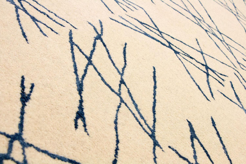 Designerski dywan - 197 x 138 cm - beżowy