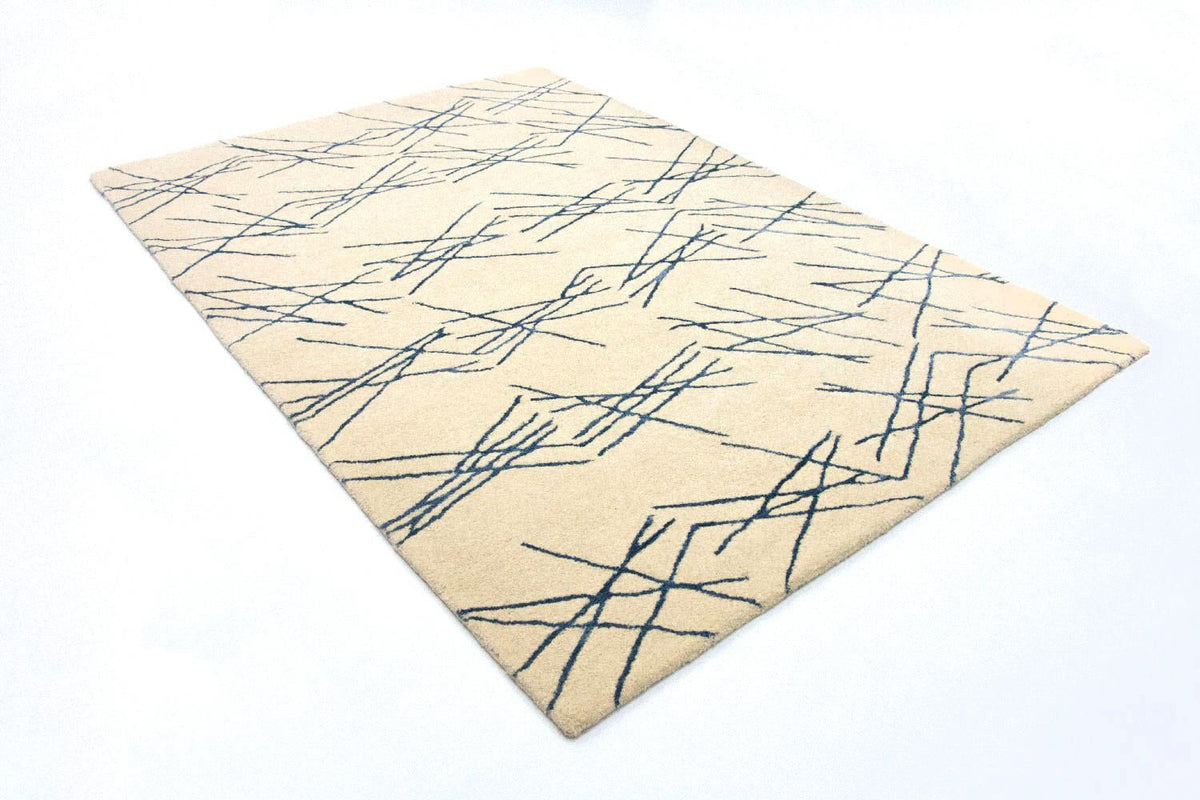 Designerski dywan - 197 x 138 cm - beżowy