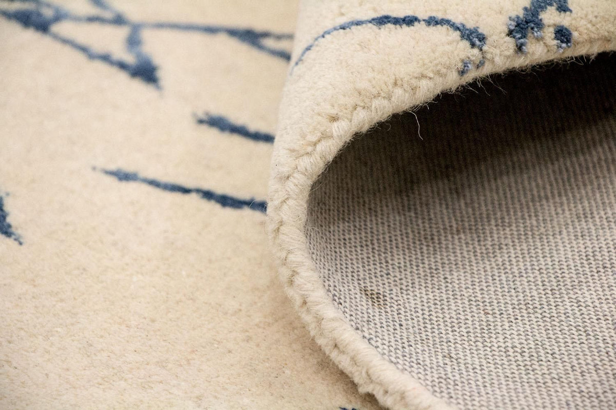 Designerski dywan - 197 x 138 cm - beżowy