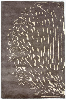 Designerski dywan - 241 x 153 cm - brązowy