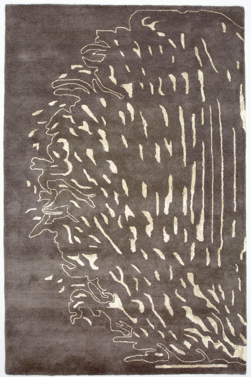 Designerski dywan - 241 x 153 cm - brązowy