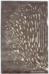 Designerski dywan - 241 x 153 cm - brązowy