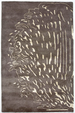 Designerski dywan - 241 x 153 cm - brązowy