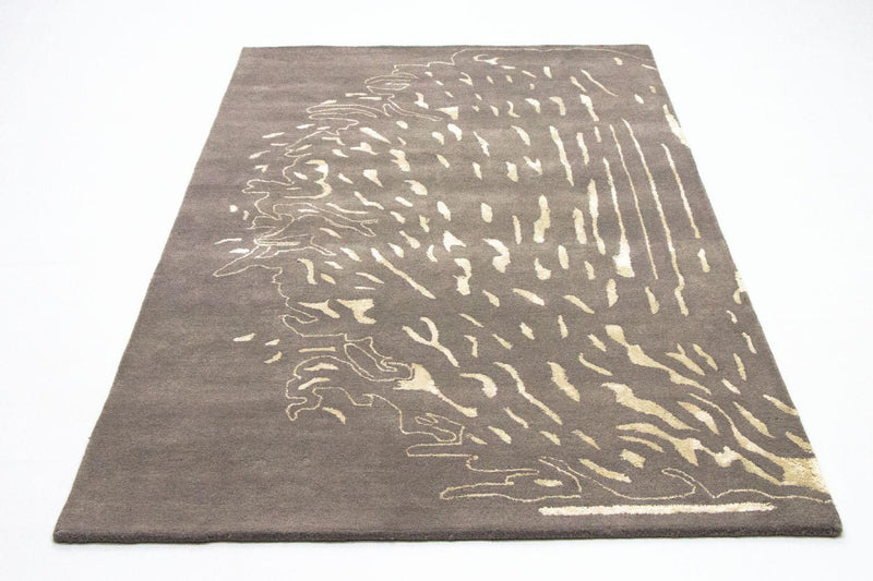 Designerski dywan - 241 x 153 cm - brązowy