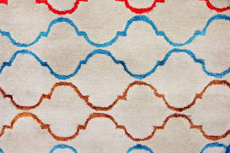 Dywan wełniany - 241 x 150 cm - beżowy