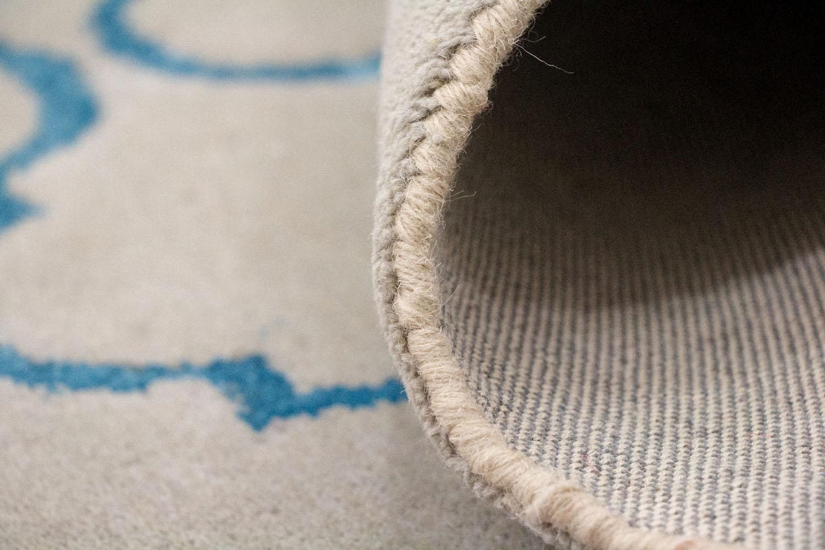 Dywan wełniany - 241 x 150 cm - beżowy