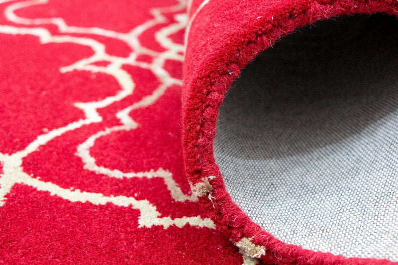 Dywan wełniany - 240 x 152 cm - czerwony
