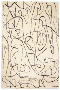 Designerski dywan - 243 x 153 cm - beżowy