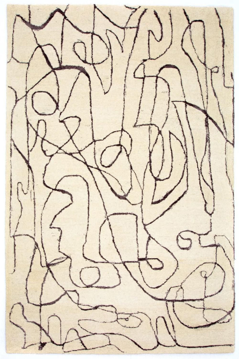 Designerski dywan - 243 x 153 cm - beżowy