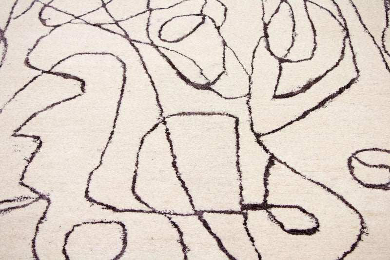 Designerski dywan - 243 x 153 cm - beżowy