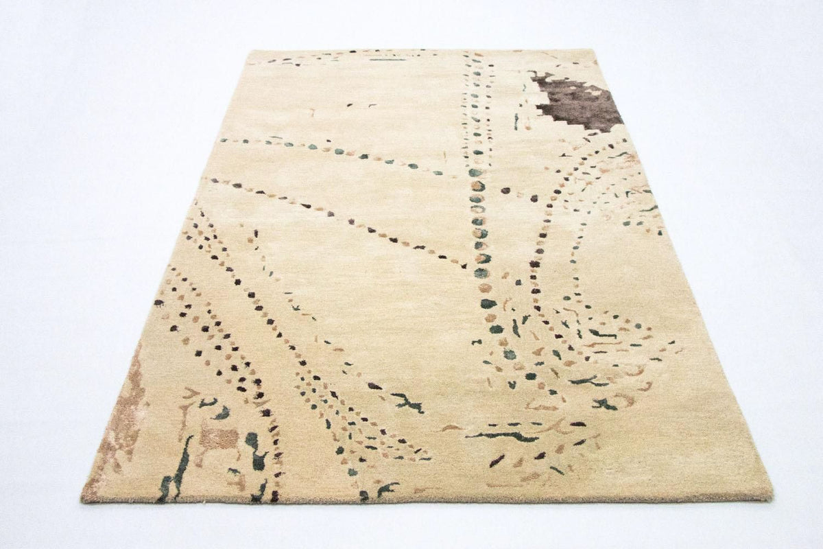 Designerski dywan - 244 x 153 cm - beżowy