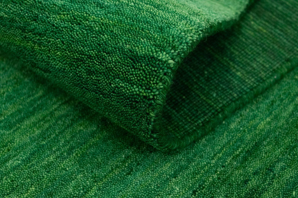 Biegacz Dywan Gabbeh - Indus - 400 x 80 cm - ciemna zieleń