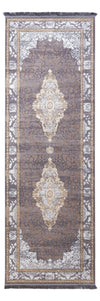 Orientalny dywan tkany Aysan - Chodnik / Ciemnoszary / 100 x 200 cm Chodnik