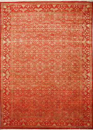 Dywan wełniany - 395 x 295 cm - pomarańczowy