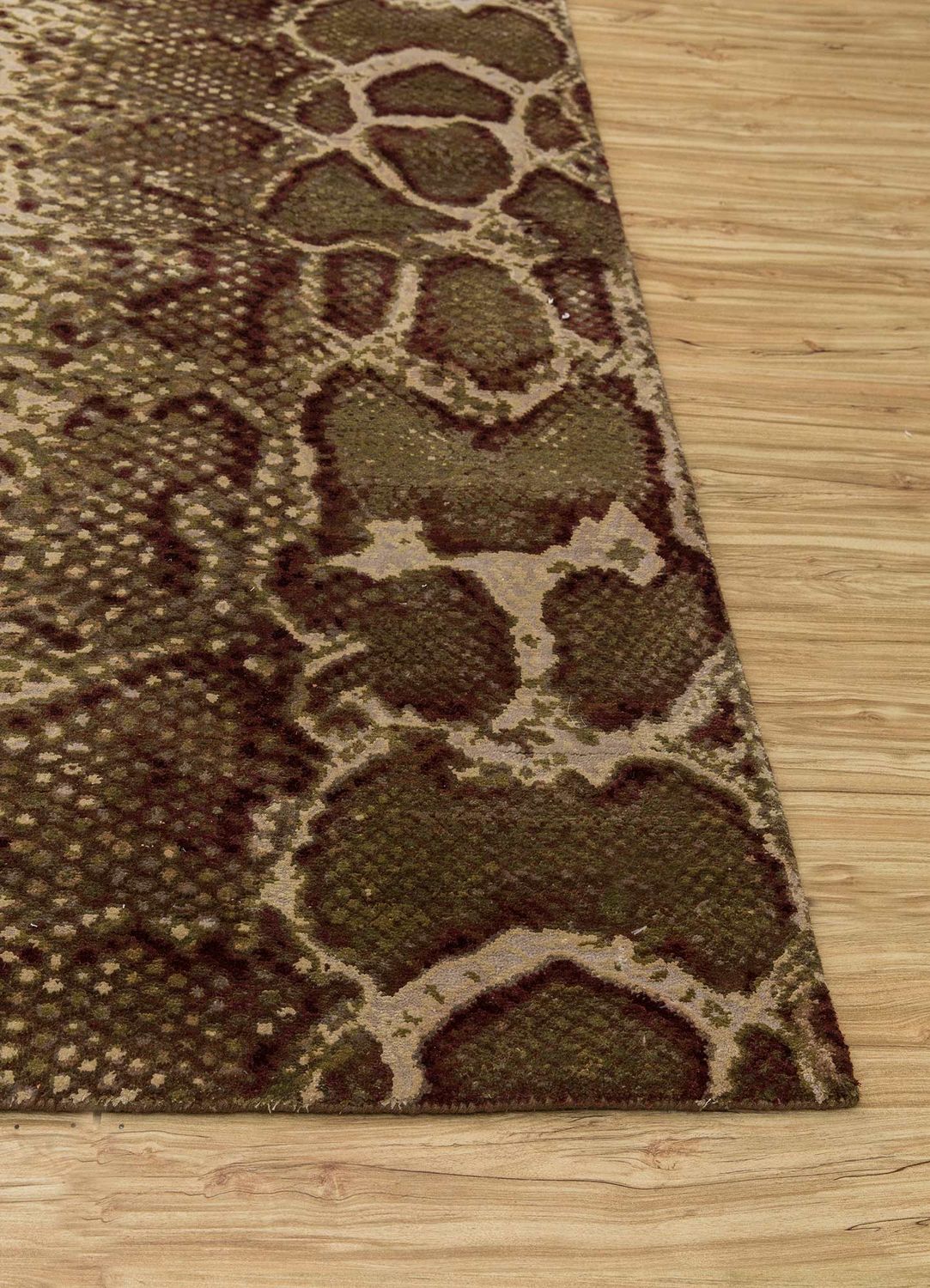 Dywan wełniany - 300 x 240 cm - brązowy