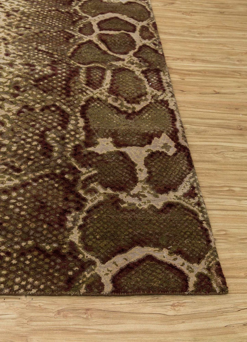 Dywan wełniany - 300 x 240 cm - brązowy