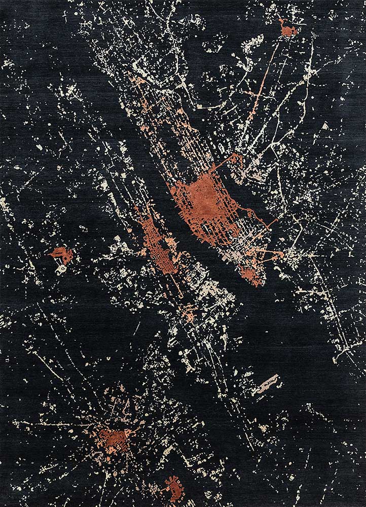 Dywan wełniany - 300 x 240 cm - czarny