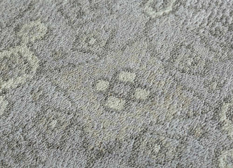 Dywan wełniany - 360 x 270 cm - szary