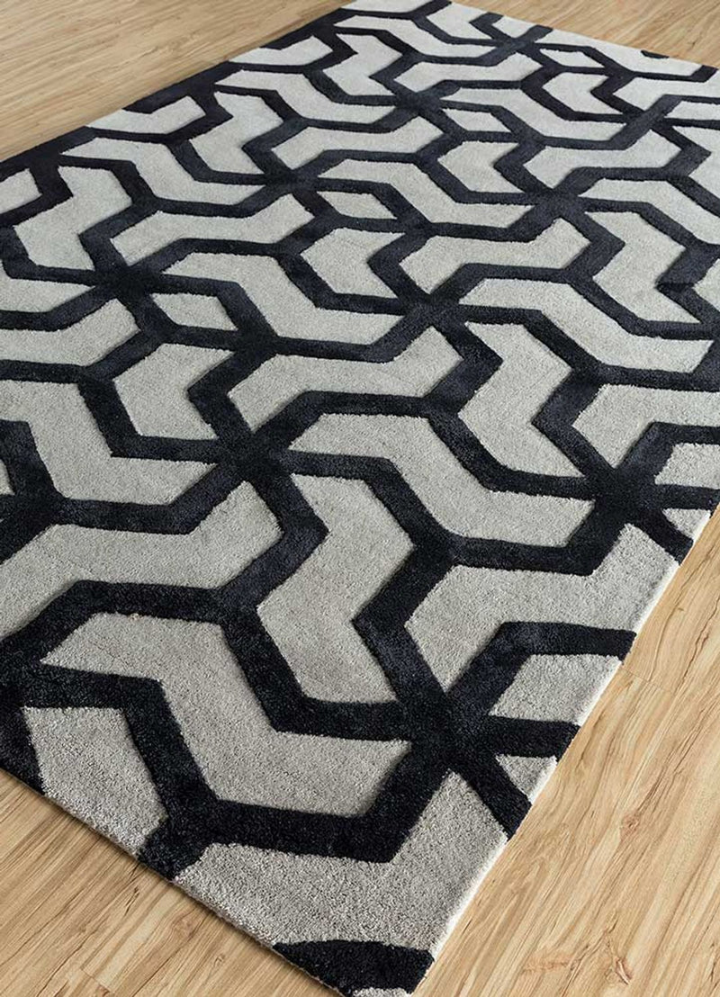 Dywan wełniany - 240 x 150 cm - szary