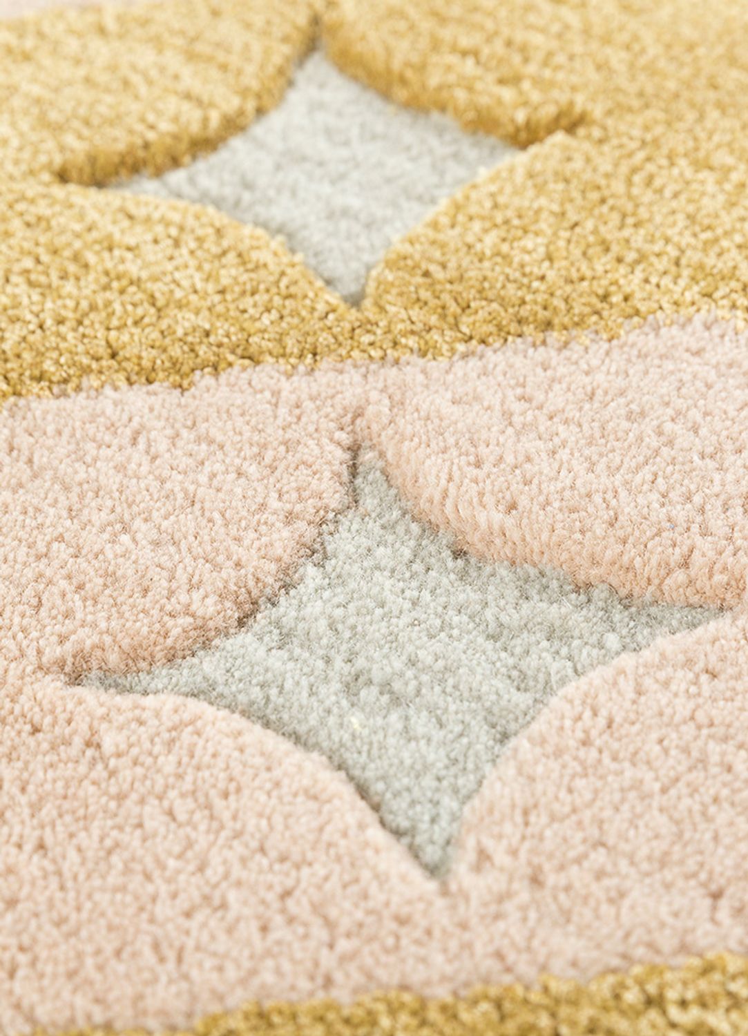 Dywan wełniany kwadratowy  - 180 x 180 cm - złoto