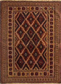 Dywan wełniany kwadratowy  - 120 x 120 cm - złoto