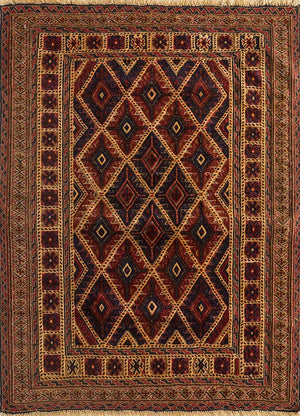 Dywan wełniany kwadratowy  - 120 x 120 cm - złoto