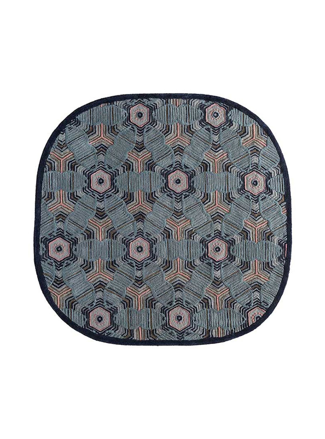 Dywan wełniany kształt specjalny  - 240 x 170 cm - wielokolorowy