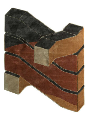 Dywan wełniany kształt specjalny  - 240 x 180 cm - wielokolorowy