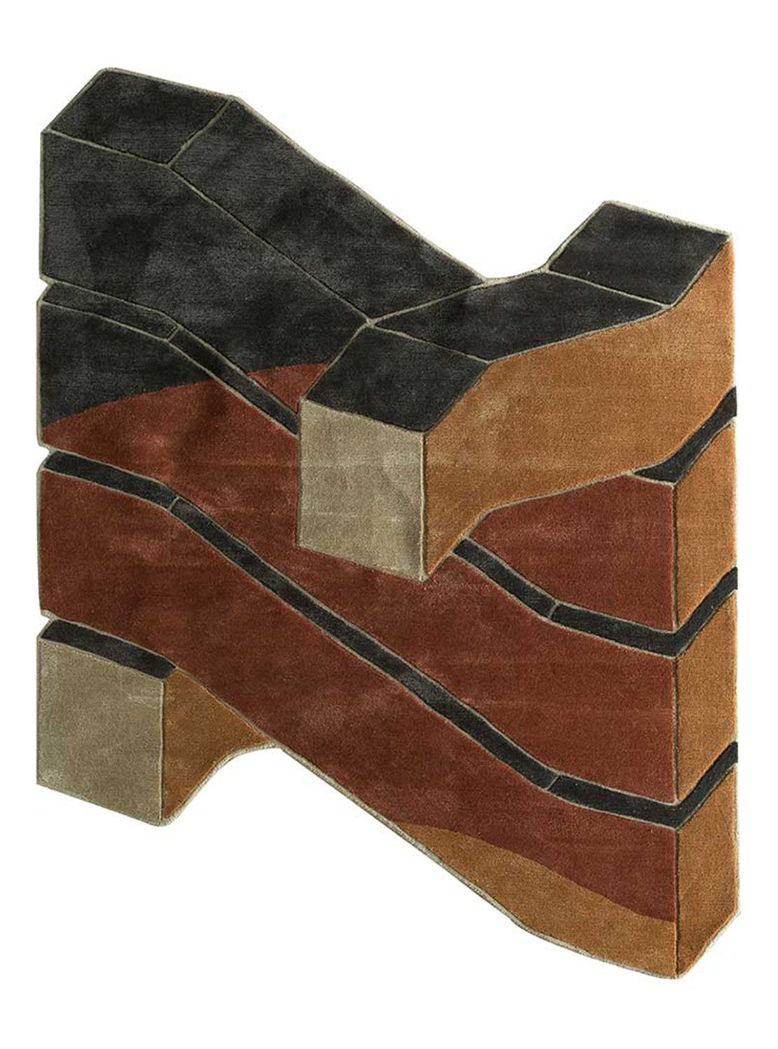 Dywan wełniany kształt specjalny  - 240 x 180 cm - wielokolorowy