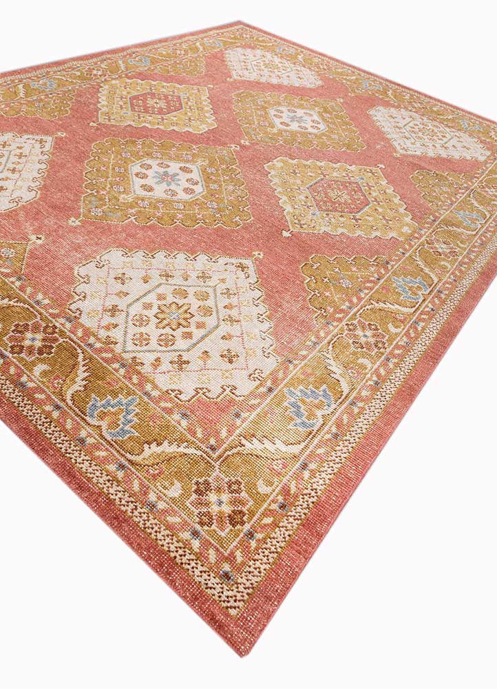 Dywan wełniany - 300 x 240 cm - pomarańczowy